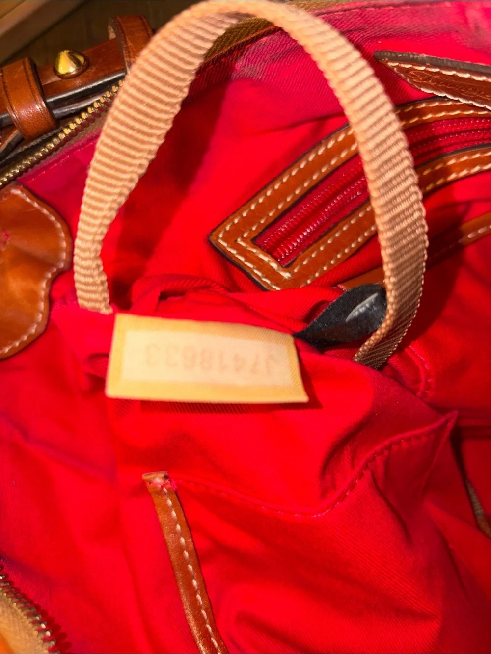 Dooney & Bourke Pebbled Leather Hobo Shoulder Bag – Blue with British Tan Trim - Picture 13 of 13